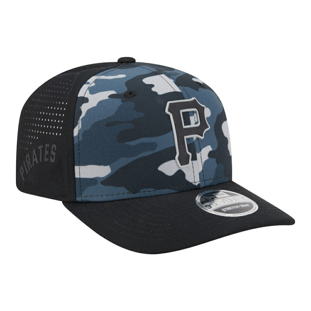 Pittsburgh Pirates Tonal Camo 9SEVENTY Stretch-Snap Hat Black