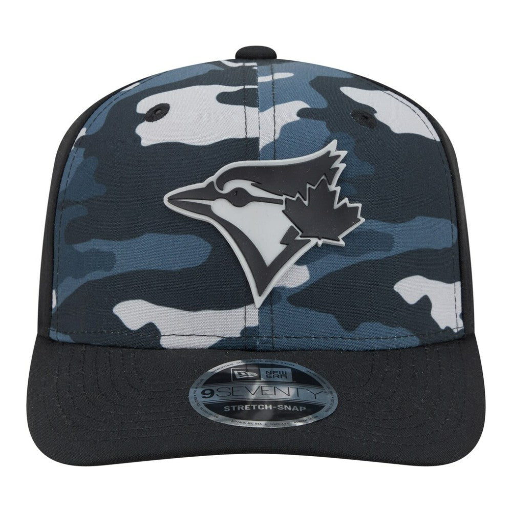 Toronto Blue Jays Tonal Camo 9SEVENTY Stretch-Snap Hat Black
