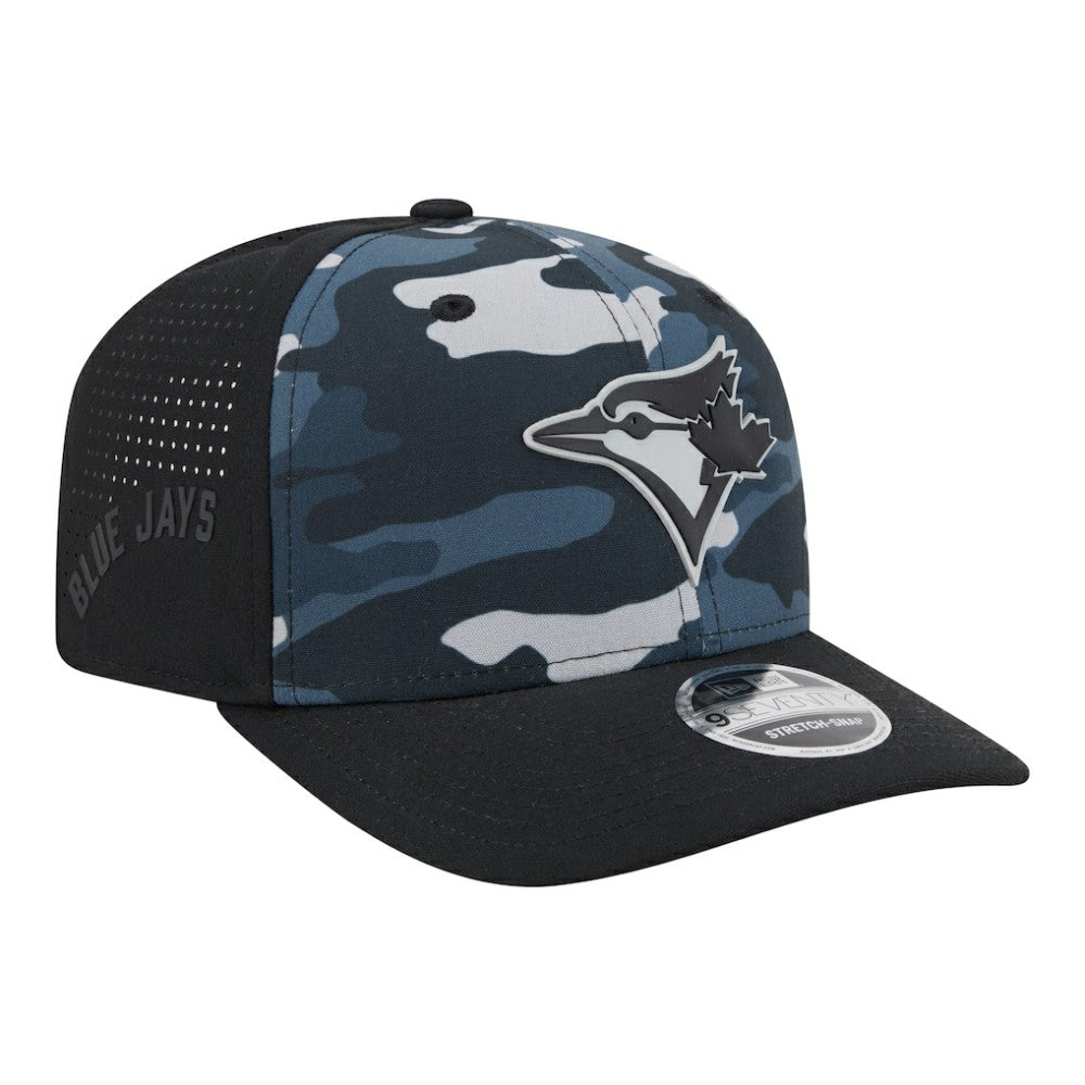 Toronto Blue Jays Tonal Camo 9SEVENTY Stretch-Snap Hat Black