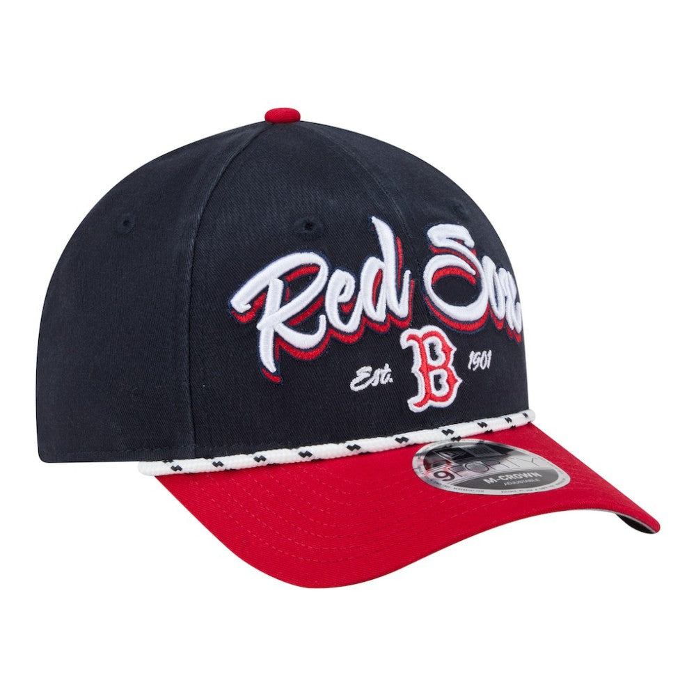 Boston Red Sox Team Loyal 9FORTY M-Crown Adjustable Hat Navy/Red