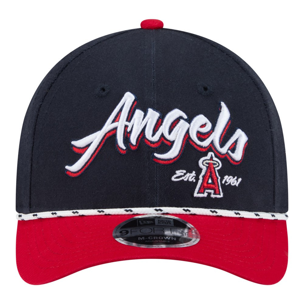Los Angeles Angels Team Loyal 9FORTY M-Crown Adjustable Hat Navy/Red