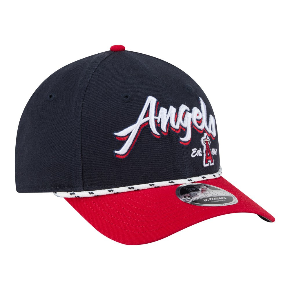 Los Angeles Angels Team Loyal 9FORTY M-Crown Adjustable Hat Navy/Red