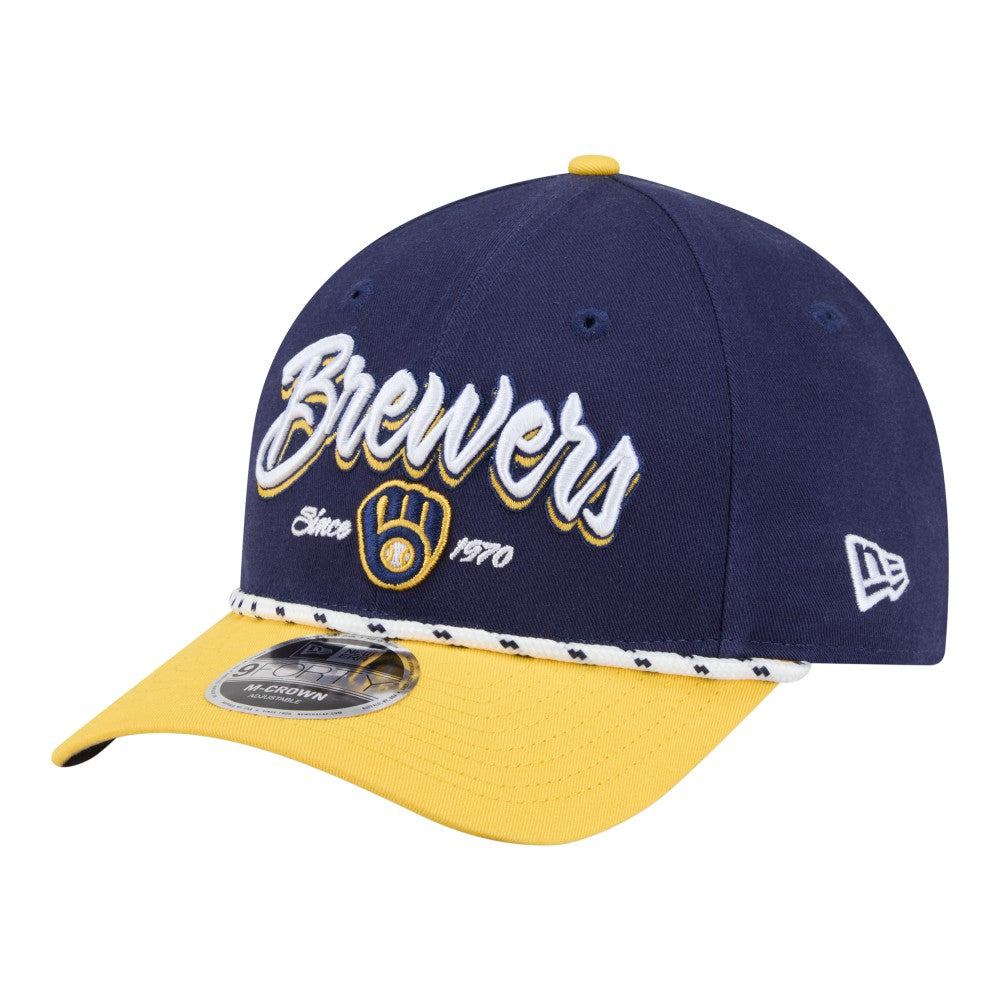 Milwaukee Brewers Team Loyal 9FORTY M-Crown Adjustable Hat Navy/Gold