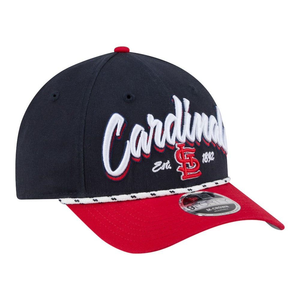 St. Louis Cardinals Team Loyal 9FORTY M-Crown Adjustable Hat Navy/Red