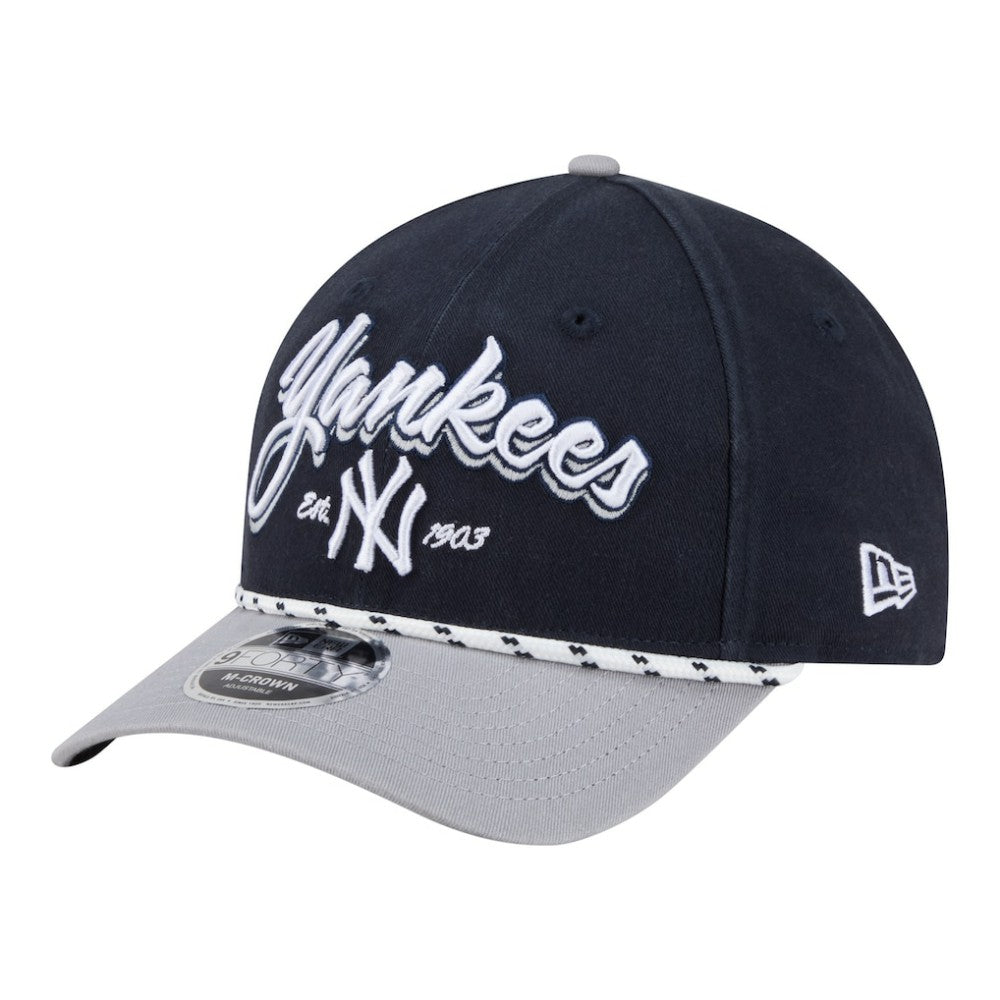 New York Yankees Team Loyal 9FORTY M-Crown Adjustable Hat Navy/Gray