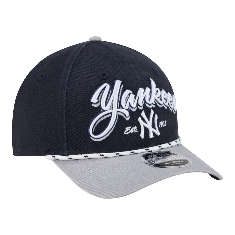 New York Yankees Team Loyal 9FORTY M-Crown Adjustable Hat Navy/Gray