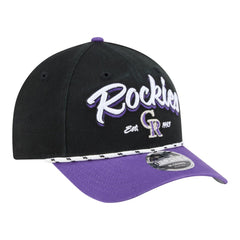 Colorado Rockies Team Loyal 9FORTY M-Crown Adjustable Hat Black/Purple