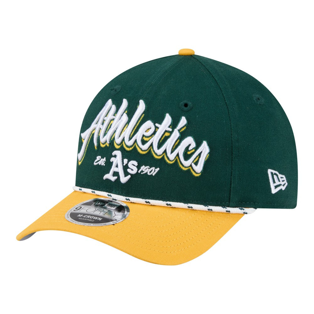Athletics Team Loyal 9FORTY M-Crown Adjustable Hat Green/Gold