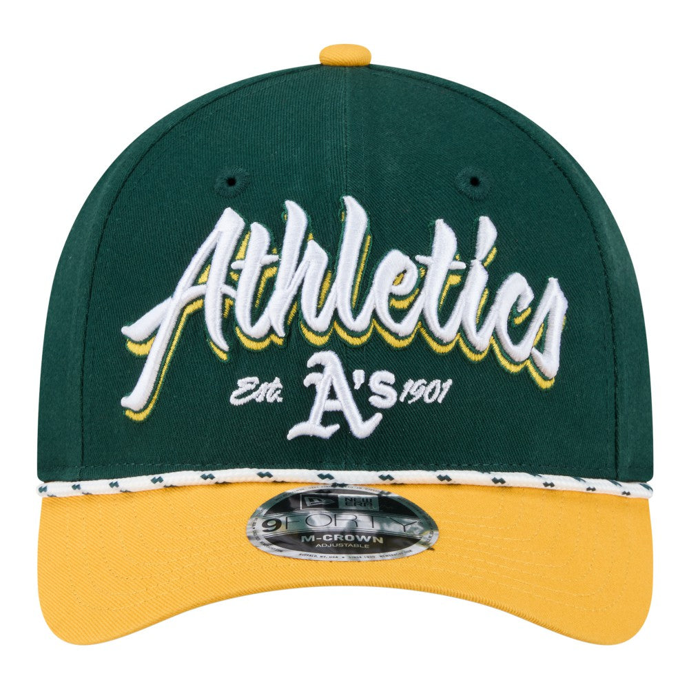 Athletics Team Loyal 9FORTY M-Crown Adjustable Hat Green/Gold