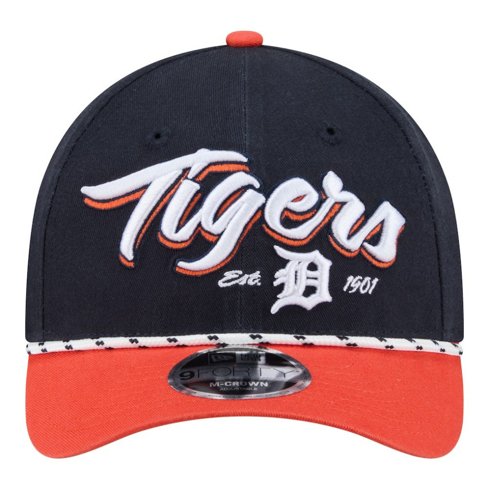 Detroit Tigers Team Loyal 9FORTY M-Crown Adjustable Hat Navy/Orange