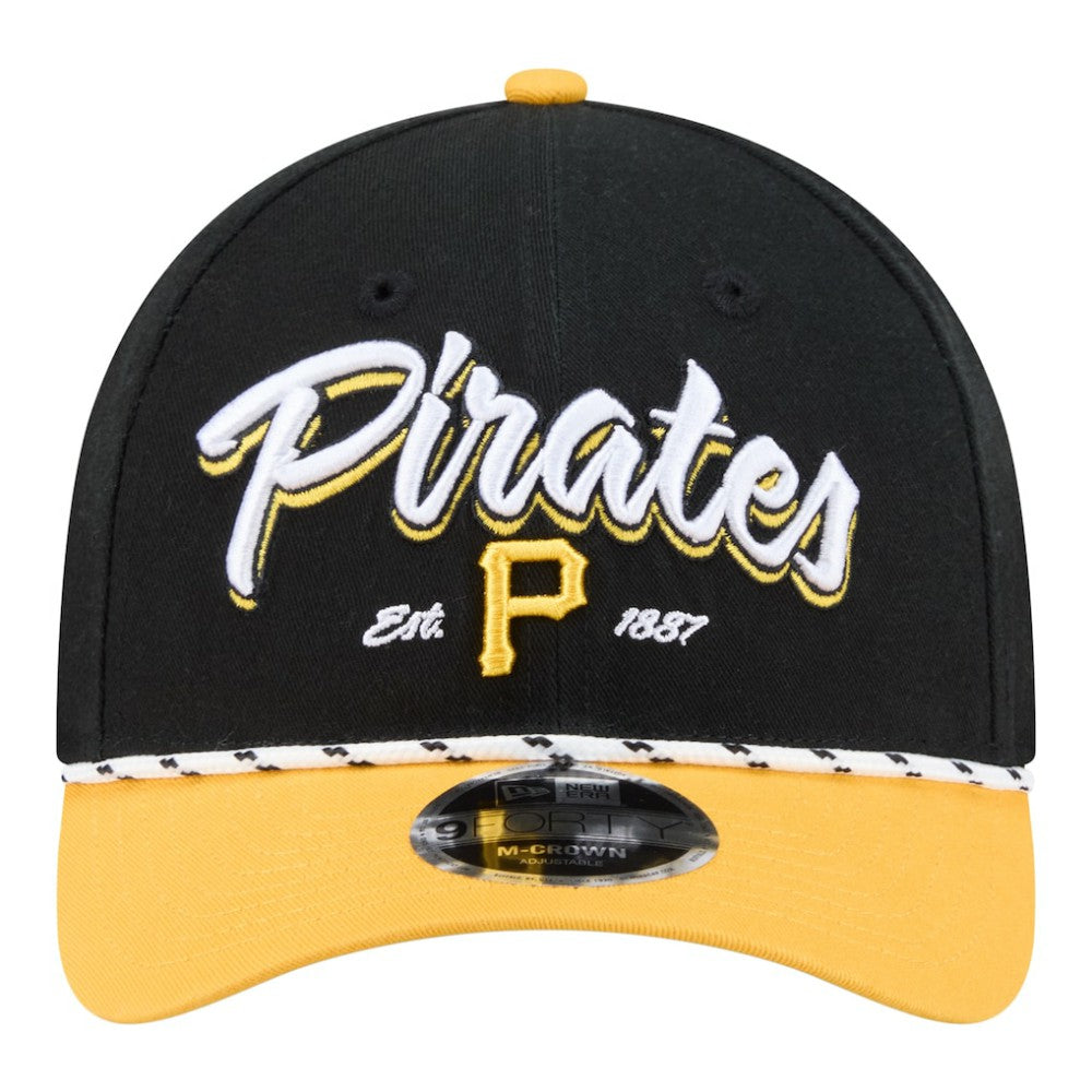 Pittsburgh Pirates Team Loyal 9FORTY M-Crown Adjustable Hat Black/Gold