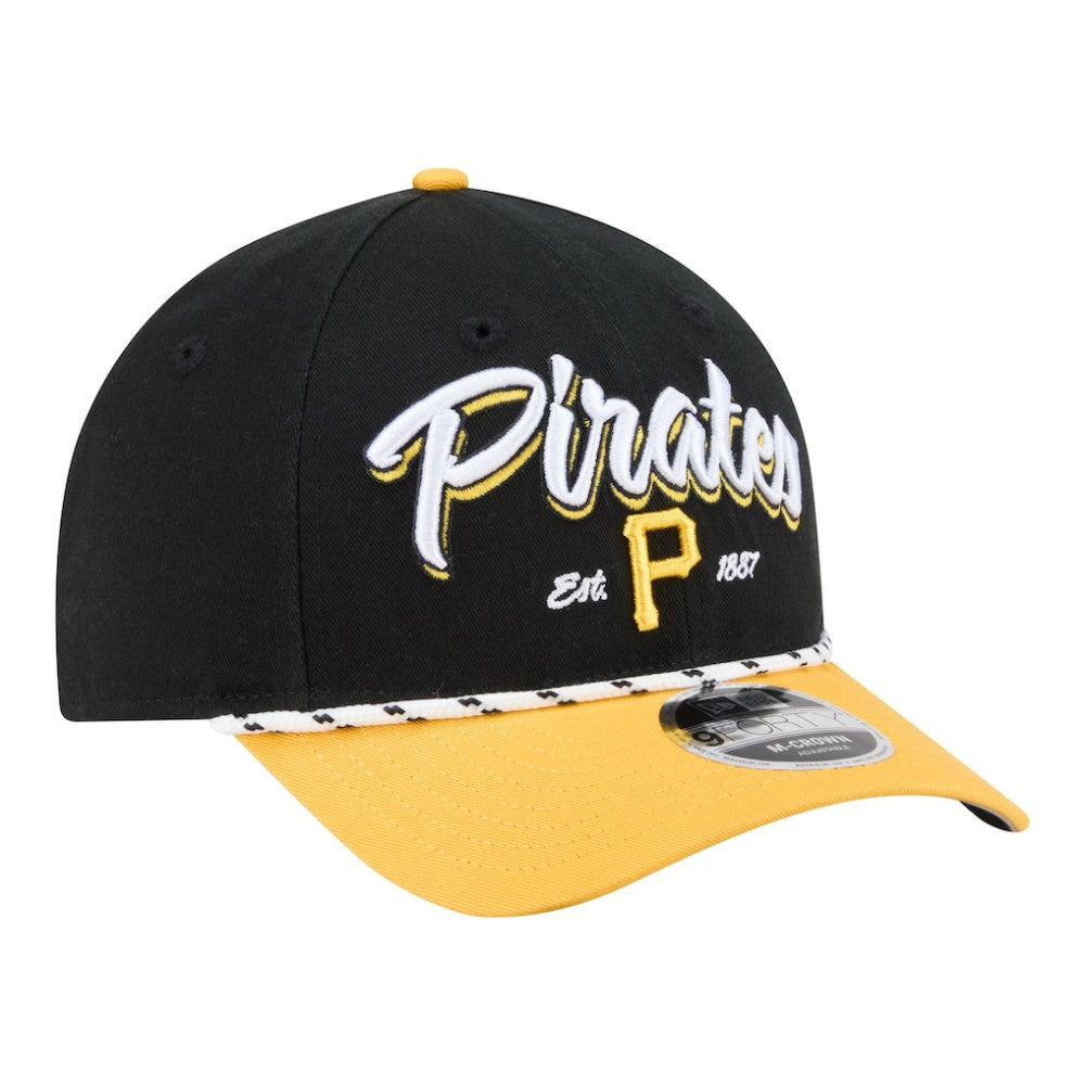 Pittsburgh Pirates Team Loyal 9FORTY M-Crown Adjustable Hat Black/Gold