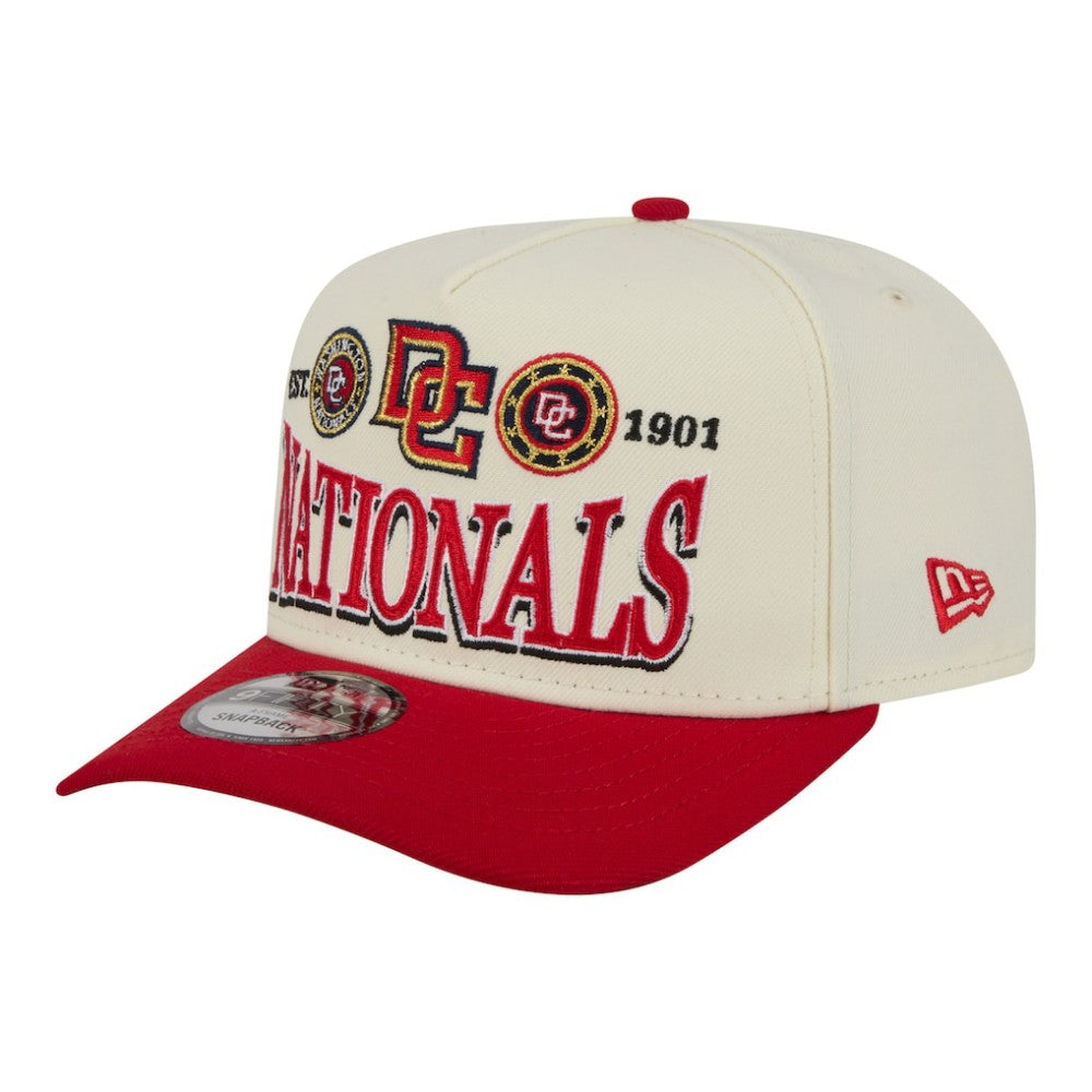 Washington Nationals Throwback Tri-Hit A-Frame 9FIFTY Adjustable Hat Cream