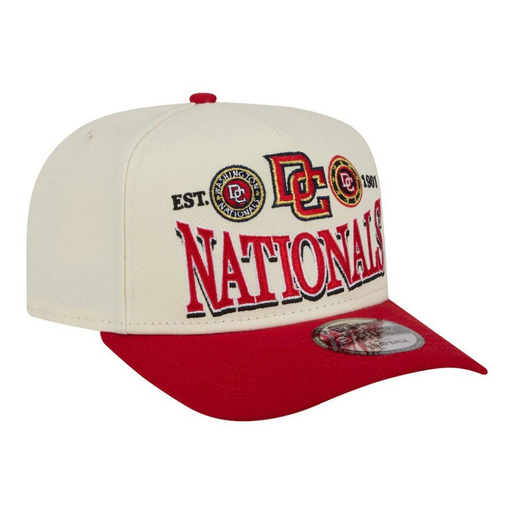 Washington Nationals Throwback Tri-Hit A-Frame 9FIFTY Adjustable Hat Cream
