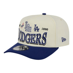 Los Angeles Dodgers Throwback Tri-Hit A-Frame 9FIFTY Adjustable Hat Cream