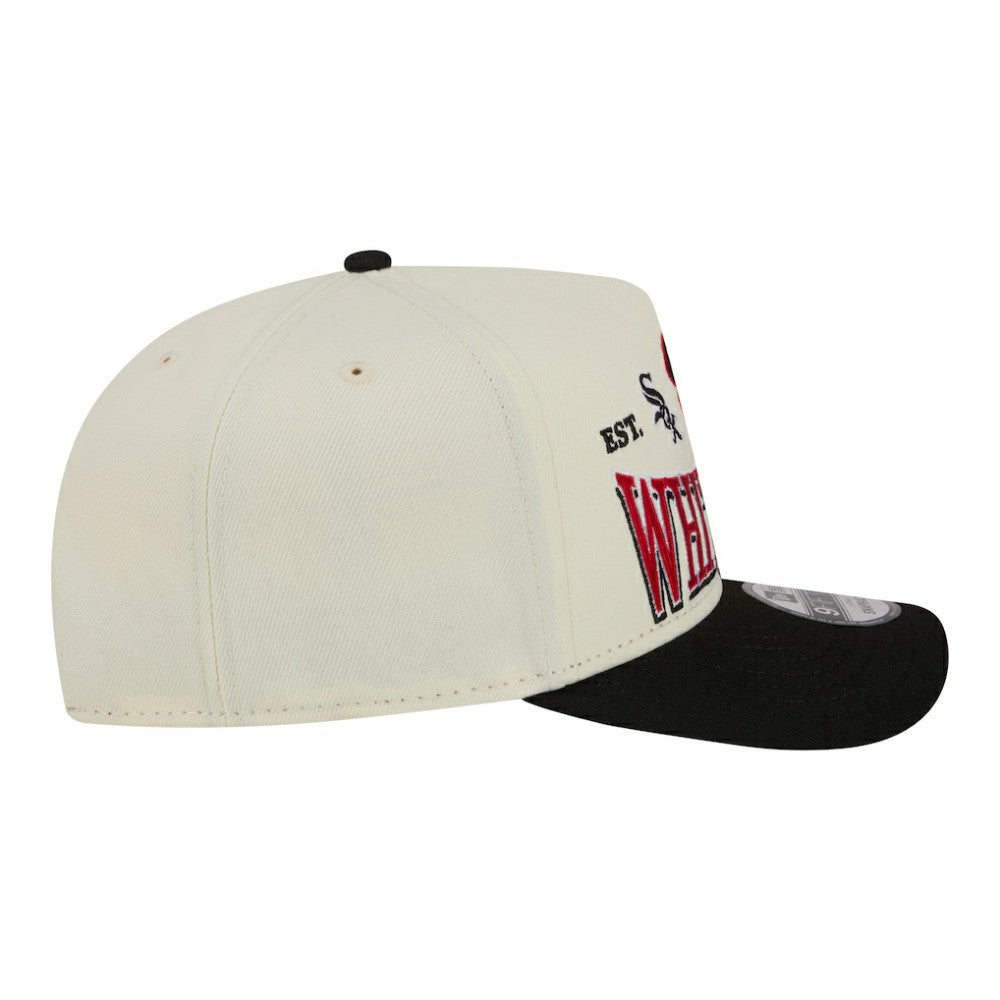 Chicago White Sox Throwback Tri-Hit A-Frame 9FIFTY Adjustable Hat Cream