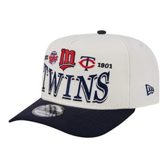 Minnesota Twins Throwback Tri-Hit A-Frame 9FIFTY Adjustable Hat Cream