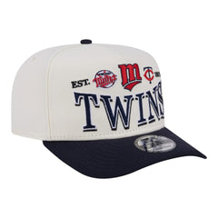 Minnesota Twins Throwback Tri-Hit A-Frame 9FIFTY Adjustable Hat Cream