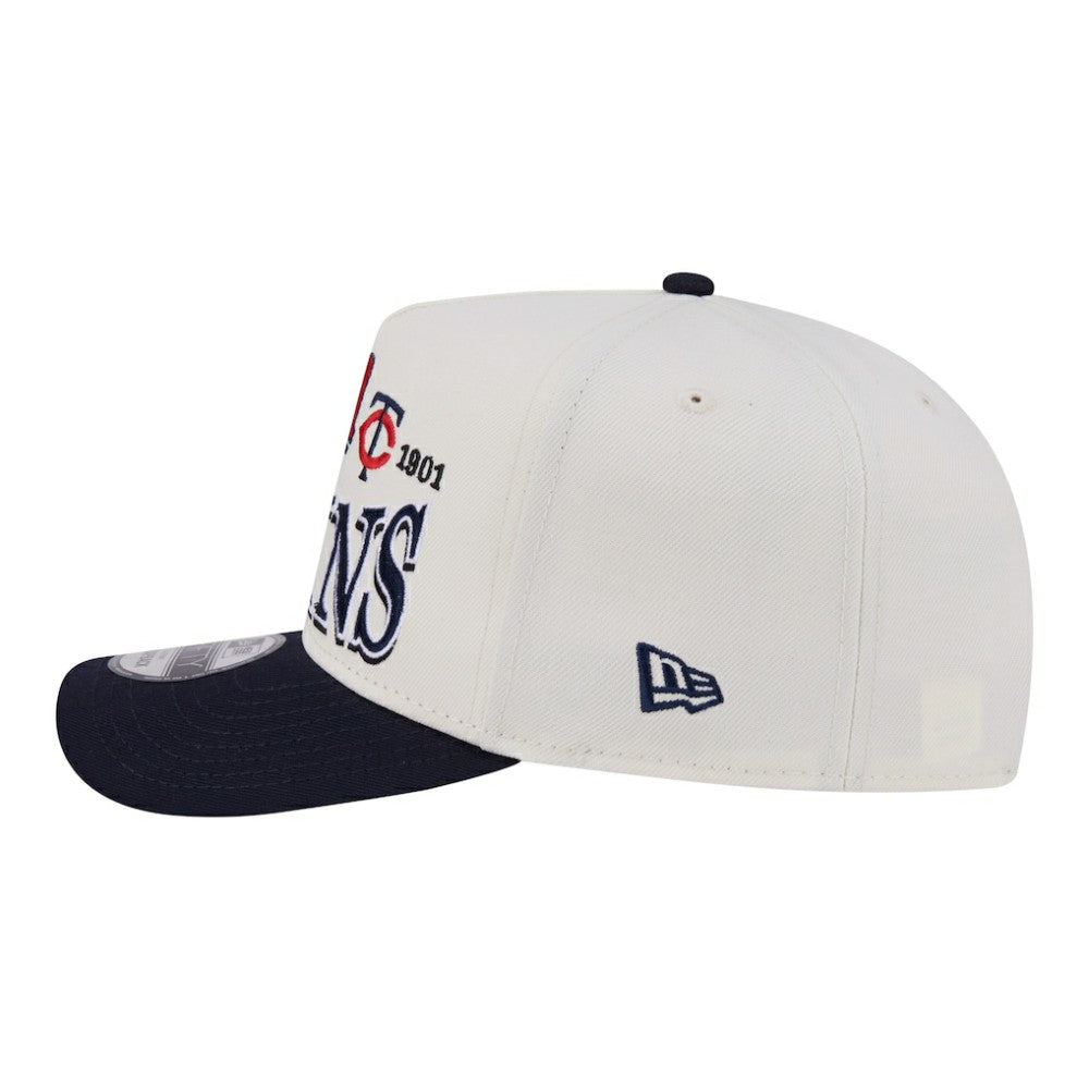 Minnesota Twins Throwback Tri-Hit A-Frame 9FIFTY Adjustable Hat Cream