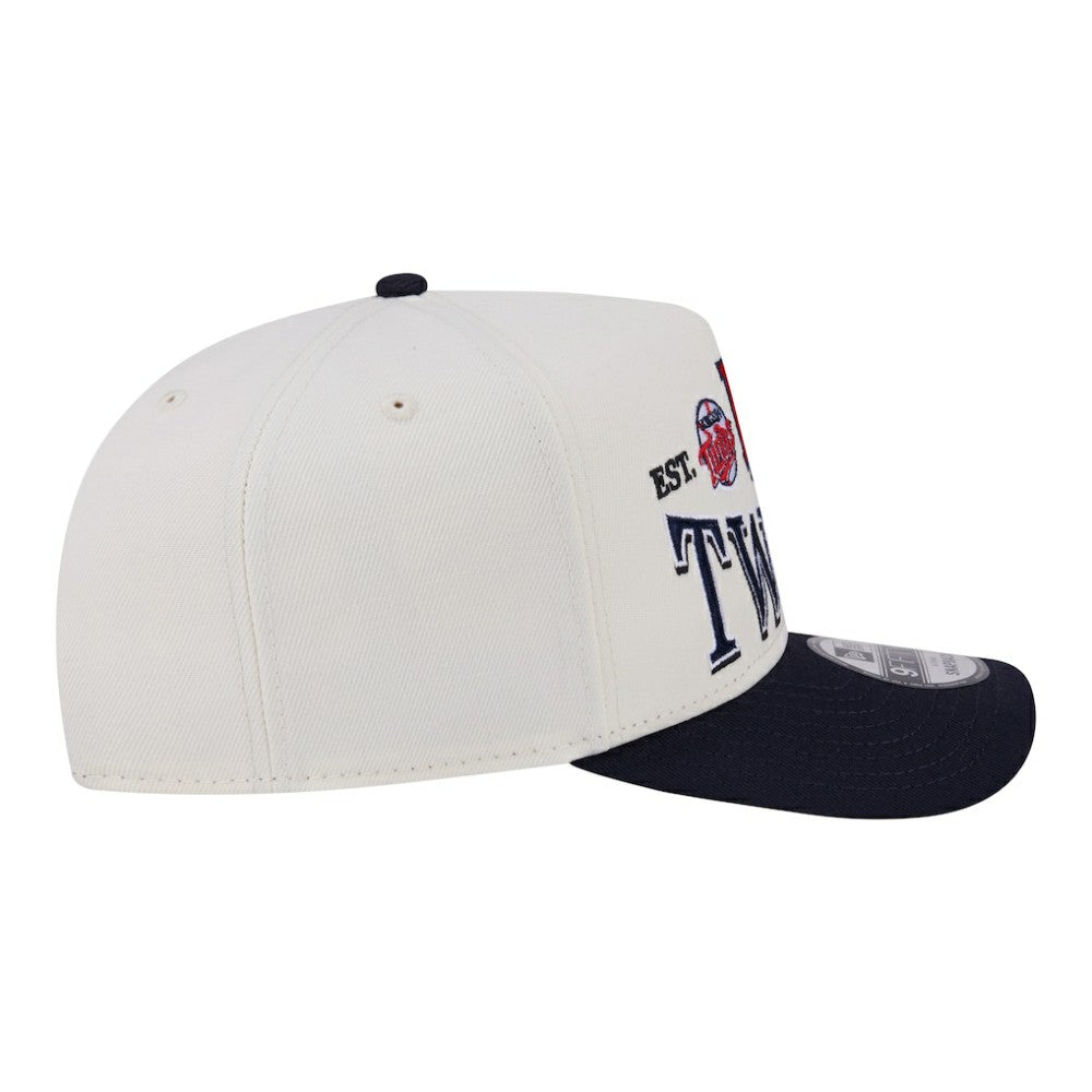 Minnesota Twins Throwback Tri-Hit A-Frame 9FIFTY Adjustable Hat Cream