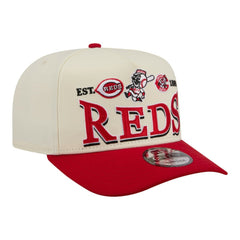 Cincinnati Reds Throwback Tri-Hit A-Frame 9FIFTY Adjustable Hat Cream
