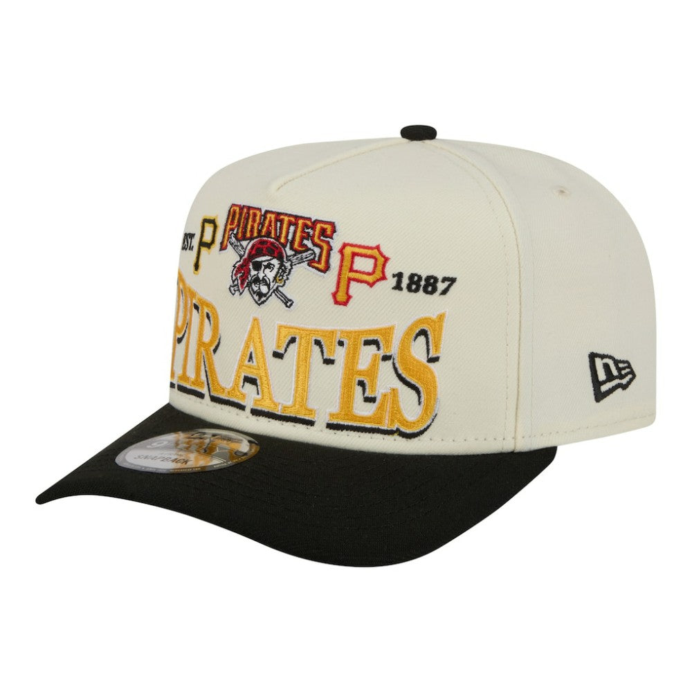 Pittsburgh Pirates Throwback Tri-Hit A-Frame 9FIFTY Adjustable Hat Cream