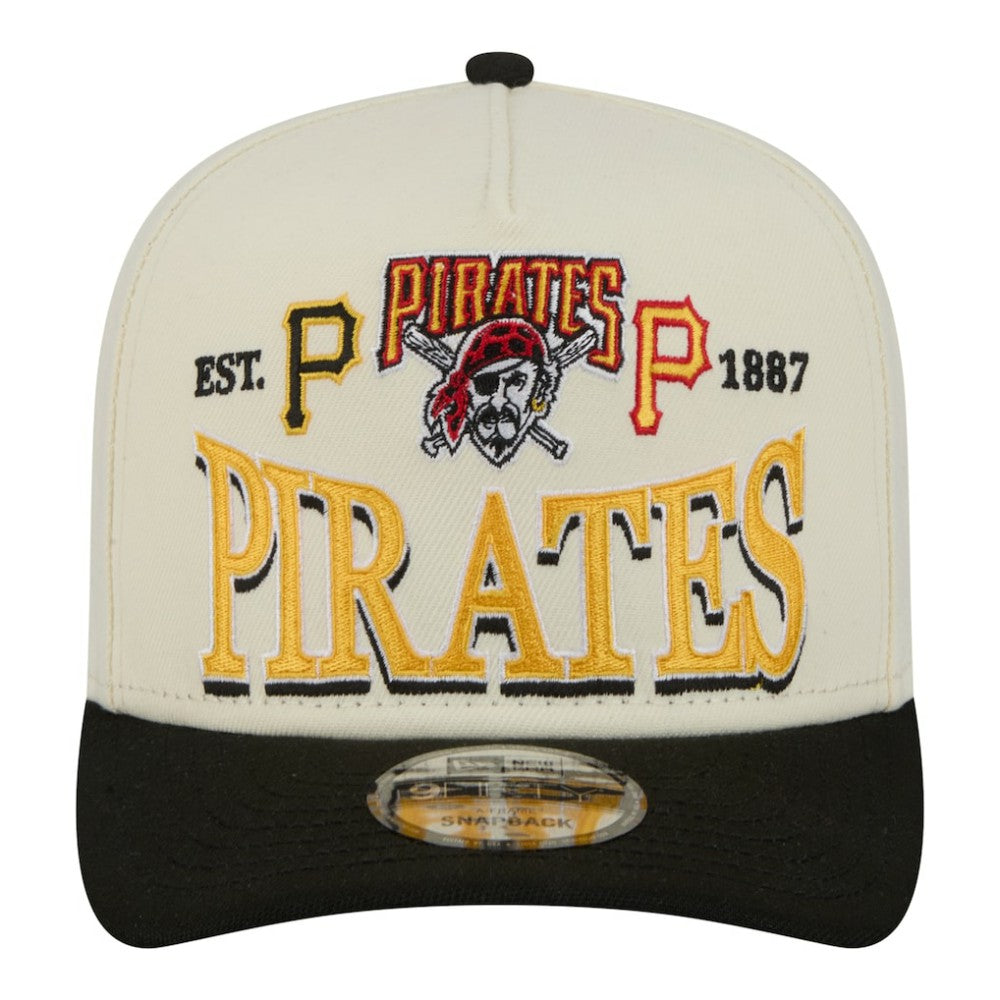 Pittsburgh Pirates Throwback Tri-Hit A-Frame 9FIFTY Adjustable Hat Cream