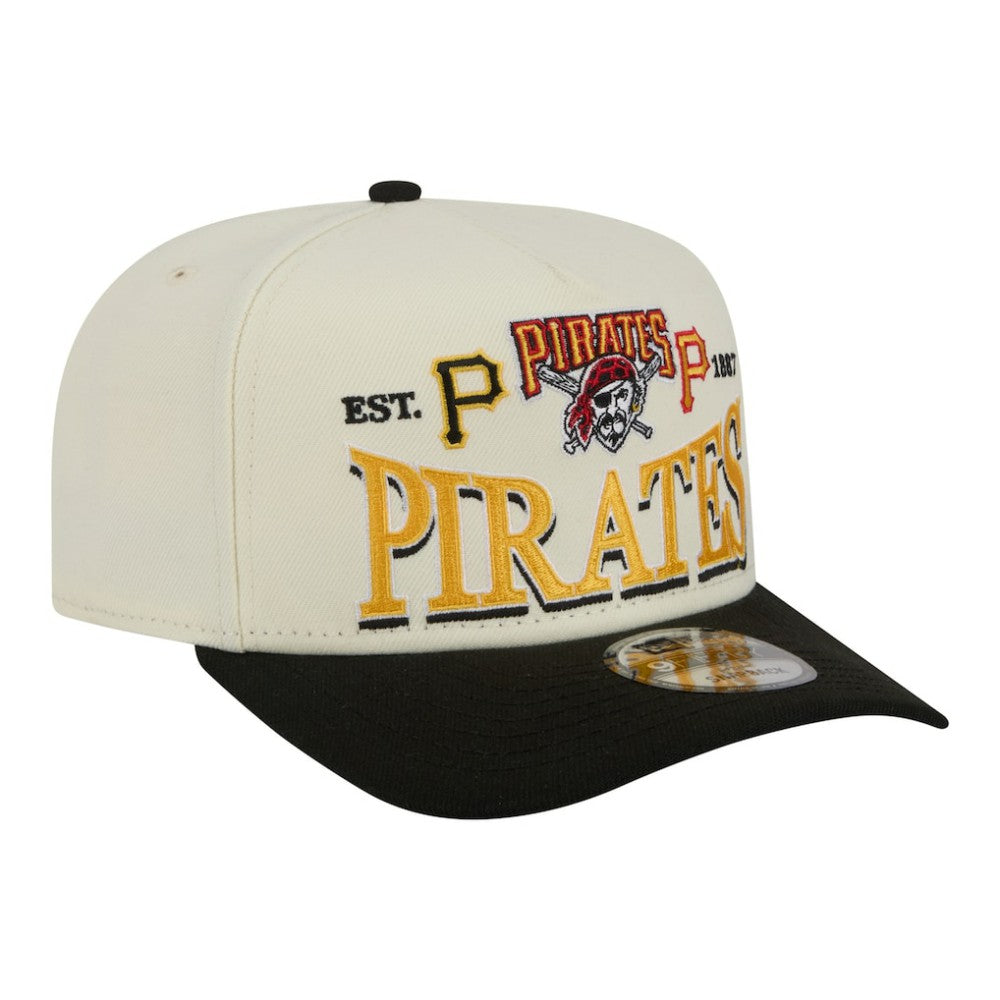 Pittsburgh Pirates Throwback Tri-Hit A-Frame 9FIFTY Adjustable Hat Cream