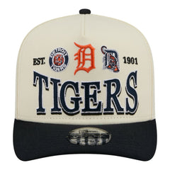 Detroit Tigers Throwback Tri-Hit A-Frame 9FIFTY Adjustable Hat Cream