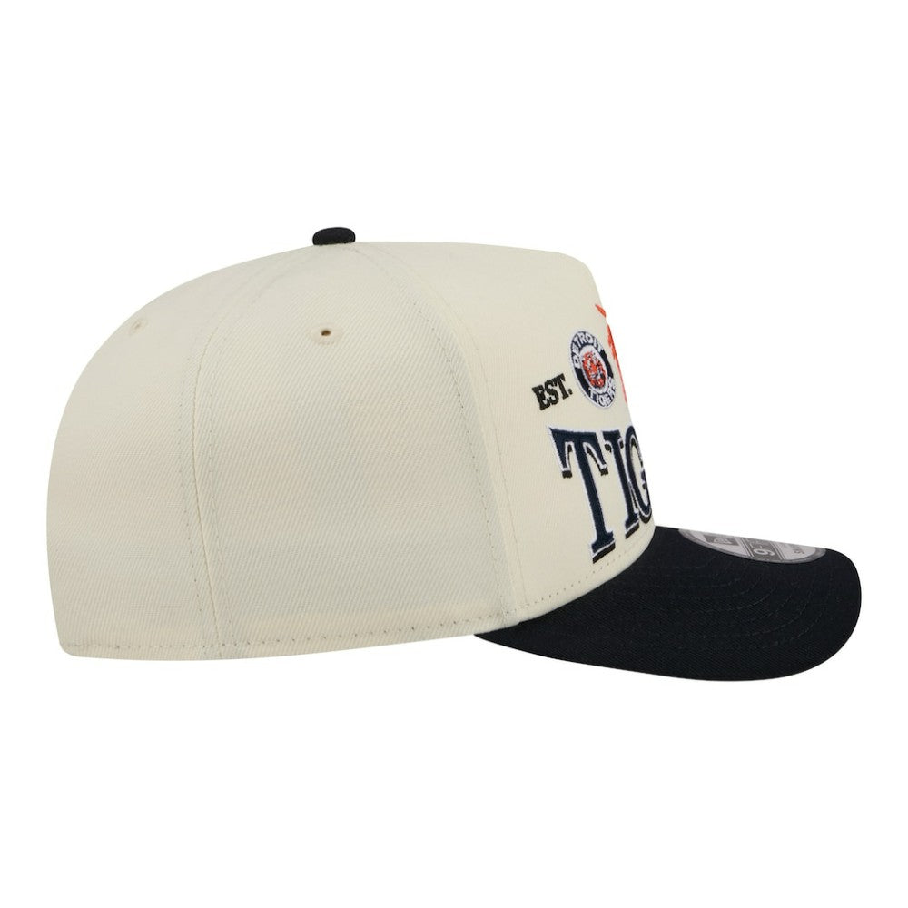 Detroit Tigers Throwback Tri-Hit A-Frame 9FIFTY Adjustable Hat Cream