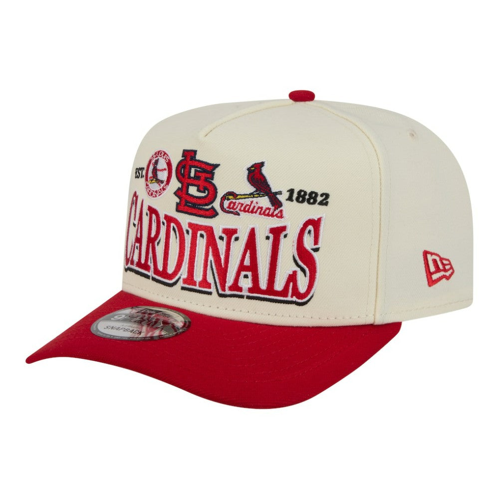 St. Louis Cardinals Throwback Tri-Hit A-Frame 9FIFTY Adjustable Hat Cream