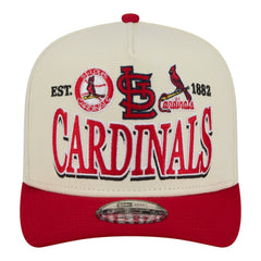 St. Louis Cardinals Throwback Tri-Hit A-Frame 9FIFTY Adjustable Hat Cream