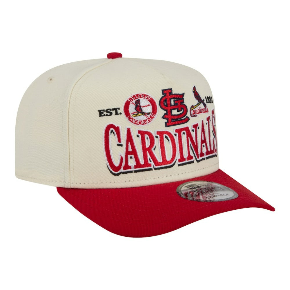 St. Louis Cardinals Throwback Tri-Hit A-Frame 9FIFTY Adjustable Hat Cream