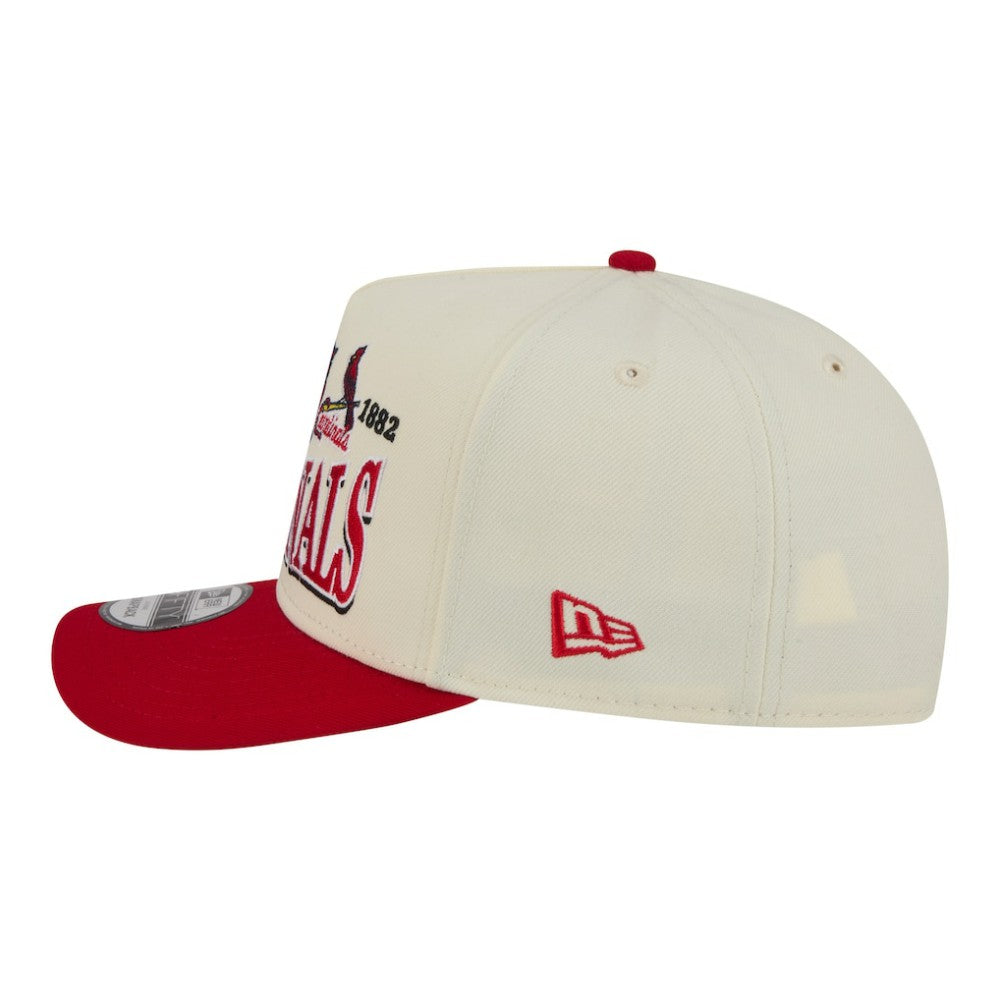 St. Louis Cardinals Throwback Tri-Hit A-Frame 9FIFTY Adjustable Hat Cream