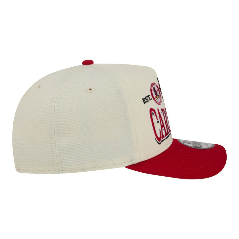 St. Louis Cardinals Throwback Tri-Hit A-Frame 9FIFTY Adjustable Hat Cream