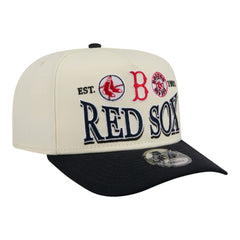 Boston Red Sox Throwback Tri-Hit A-Frame 9FIFTY Adjustable Hat Cream