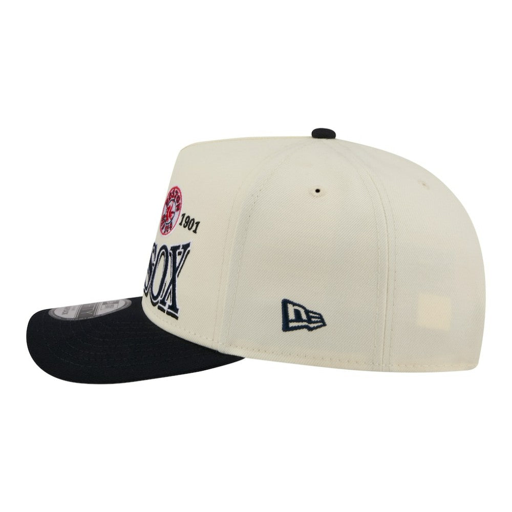 Boston Red Sox Throwback Tri-Hit A-Frame 9FIFTY Adjustable Hat Cream