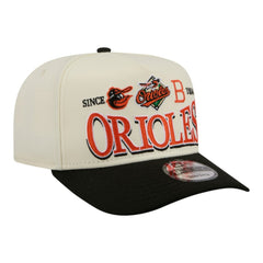 Baltimore Orioles Throwback Tri-Hit A-Frame 9FIFTY Adjustable Hat Cream