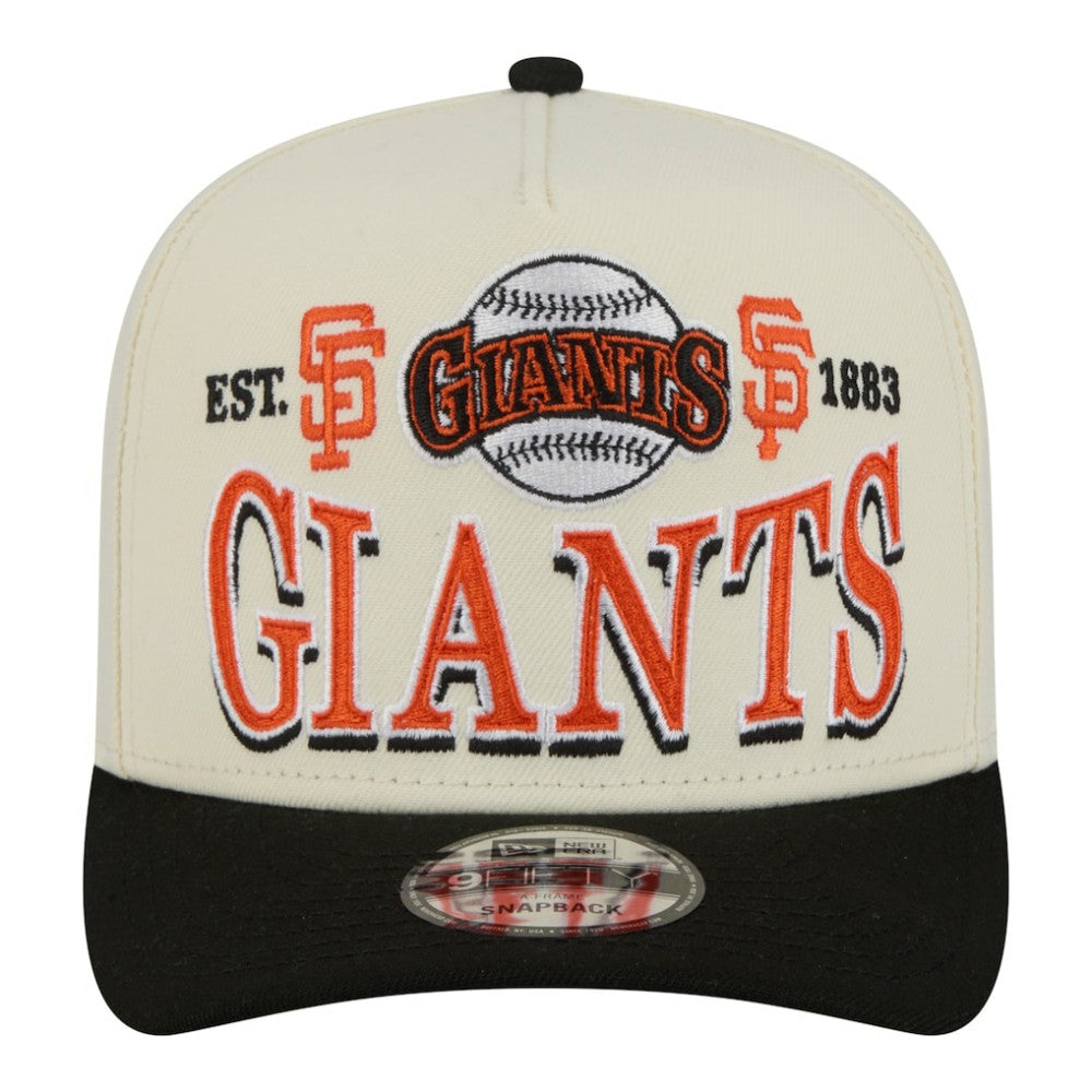 San Francisco Giants Throwback Tri-Hit A-Frame 9FIFTY Adjustable Hat Cream