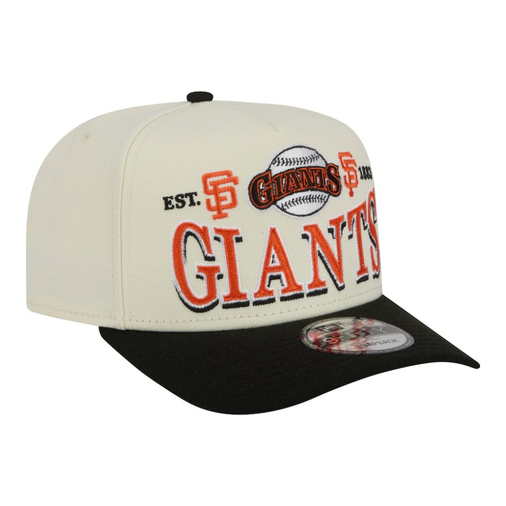San Francisco Giants Throwback Tri-Hit A-Frame 9FIFTY Adjustable Hat Cream
