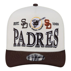 San Diego Padres Throwback Tri-Hit A-Frame 9FIFTY Adjustable Hat Cream