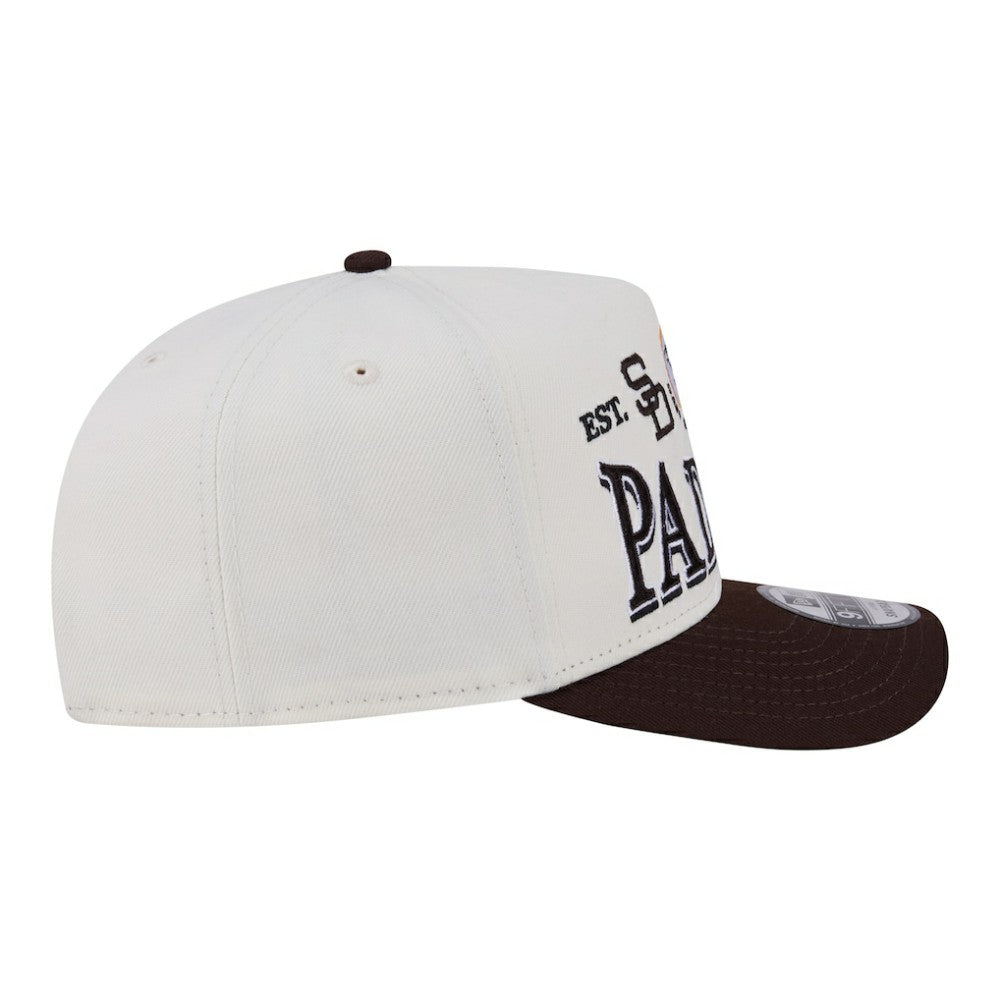 San Diego Padres Throwback Tri-Hit A-Frame 9FIFTY Adjustable Hat Cream