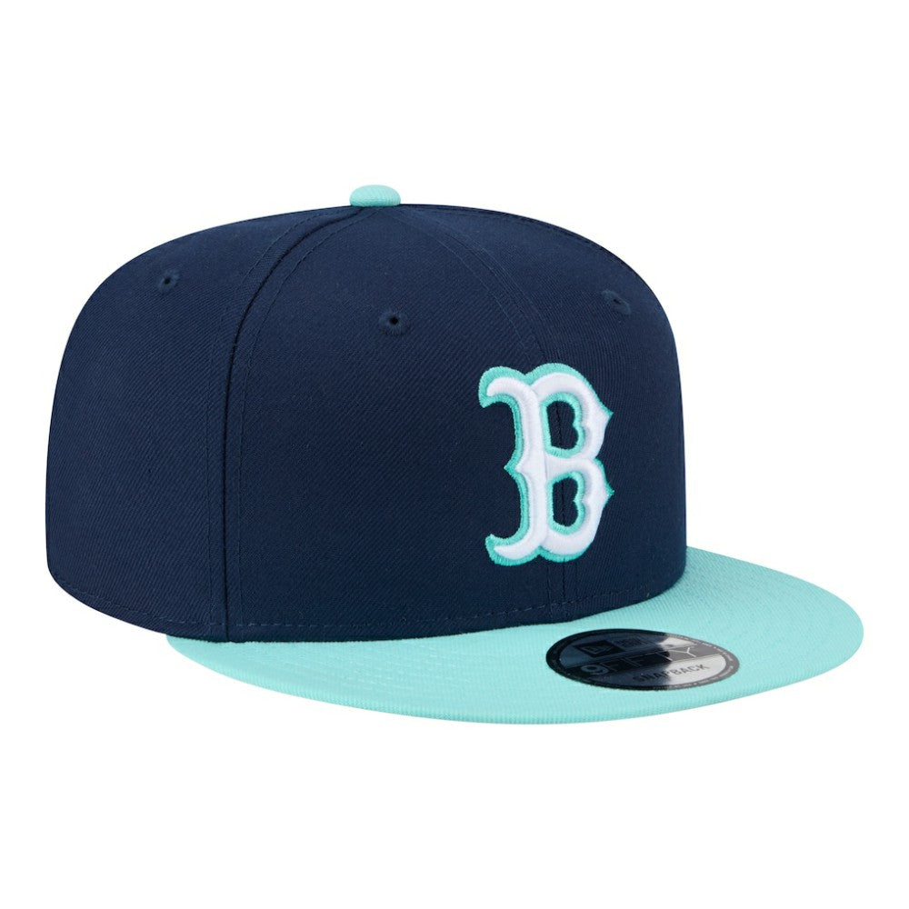 Boston Red Sox Two-Tone Color Pack 9FIFTY Snapback Hat Navy/Turquoise