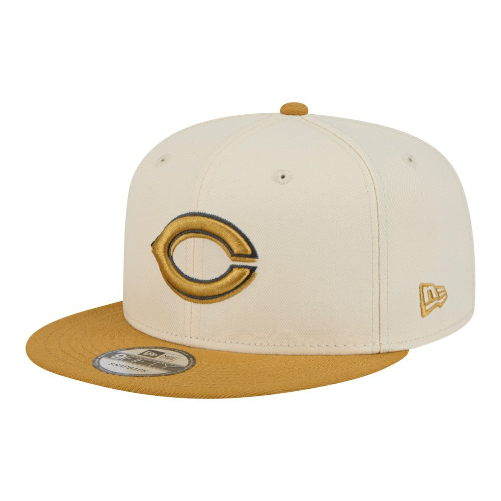 Cincinnati Reds 2-Tone Color Pack 9FIFTY Snapback Hat Light Beige/Khaki