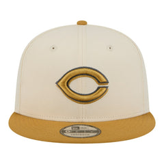 Cincinnati Reds 2-Tone Color Pack 9FIFTY Snapback Hat Light Beige/Khaki