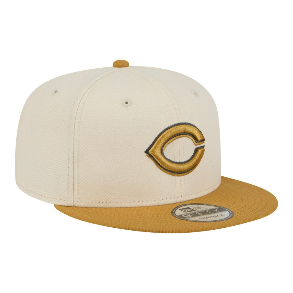 Cincinnati Reds 2-Tone Color Pack 9FIFTY Snapback Hat Light Beige/Khaki