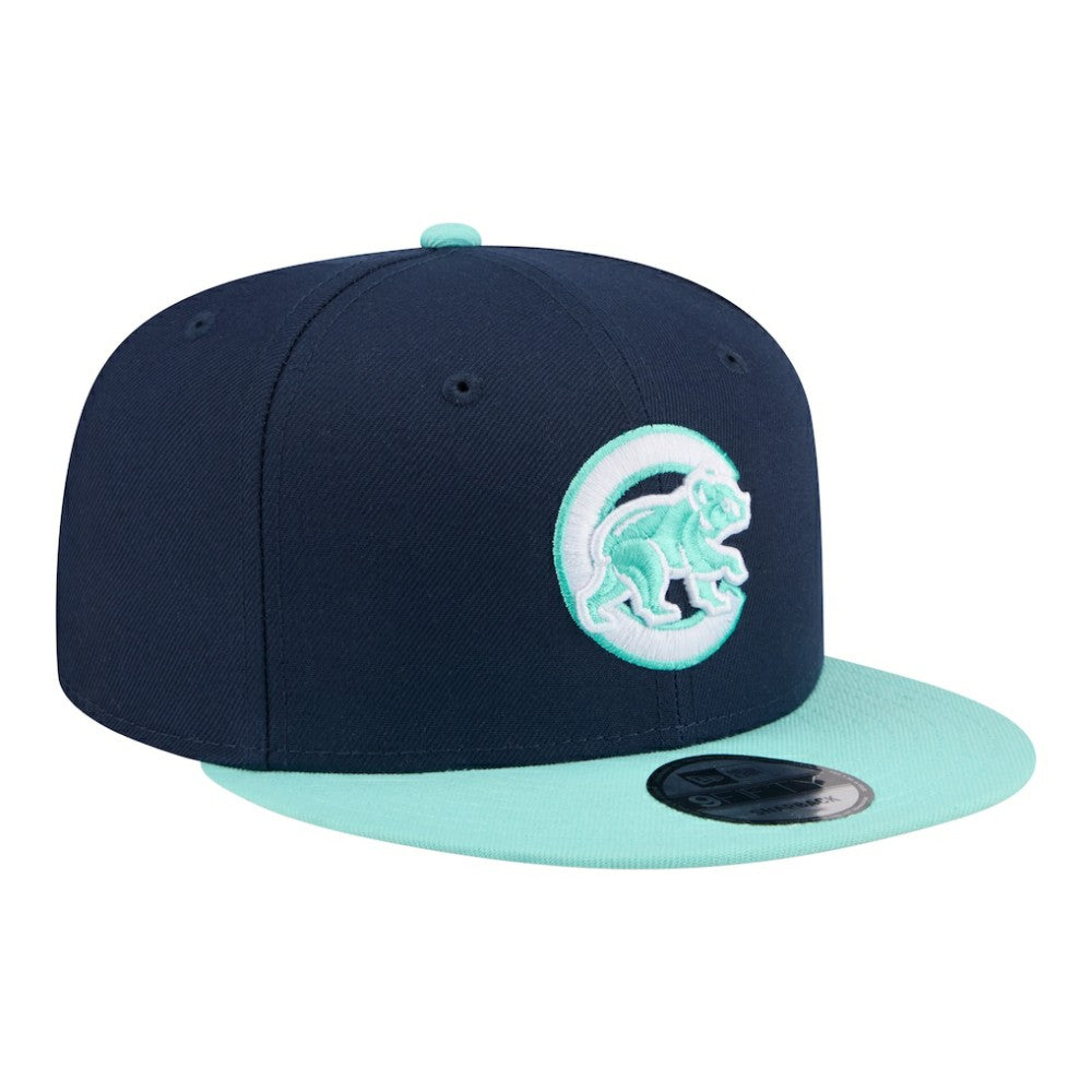 Chicago Cubs 2-Tone Color Pack 9FIFTY Snapback Hat Navy/Turquoise