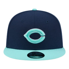 Cincinnati Reds 2-Tone Color Pack 9FIFTY Snapback Hat Navy/Turquoise
