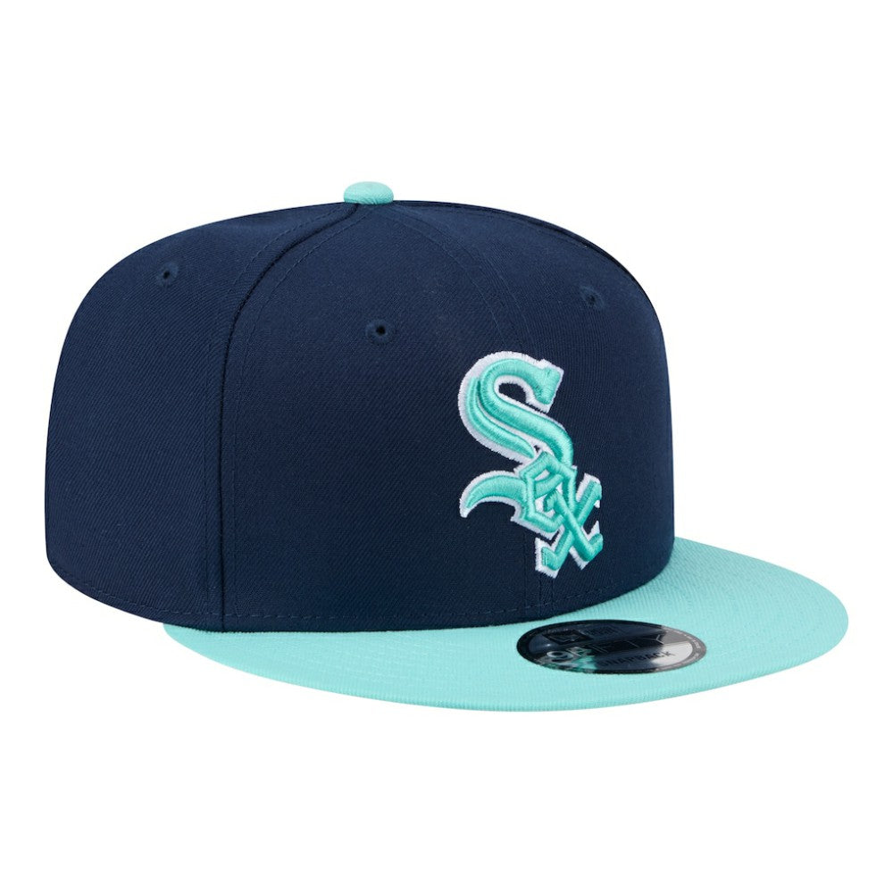 Chicago White Sox Two-Tone Color Pack 9FIFTY Snapback Hat Navy/Turquoise