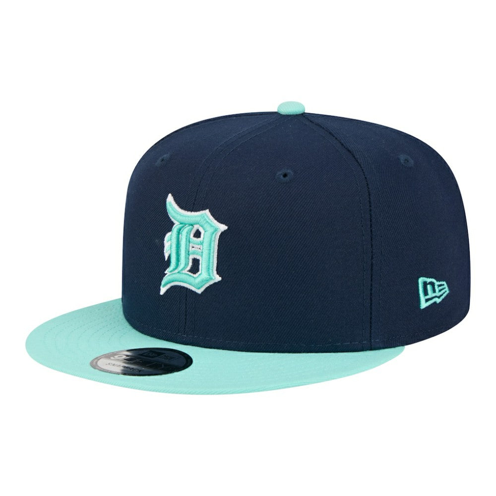Detroit Tigers 2-Tone Color Pack 9FIFTY Snapback Hat Navy/Turquoise
